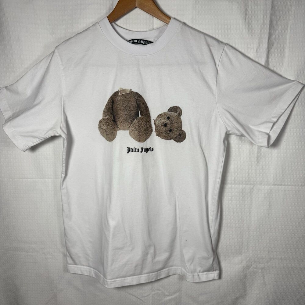 Palm Angels/BEAR CLASSIC T-shirt/T-shirt/L/Cotton/WHT/PMAA001C99JER001
